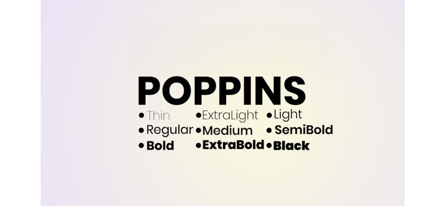 Czcionka Poppins